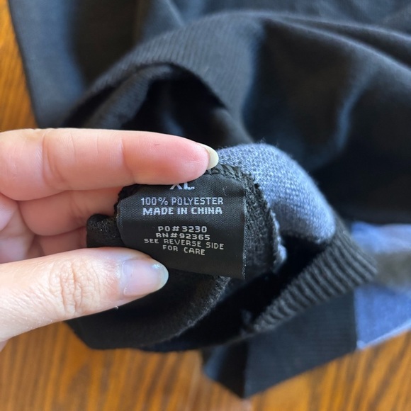 NWT Studio by Omega Argyle Blue Gray and Black Men’s Knitted Vest Size XL - Picture 5 of 6